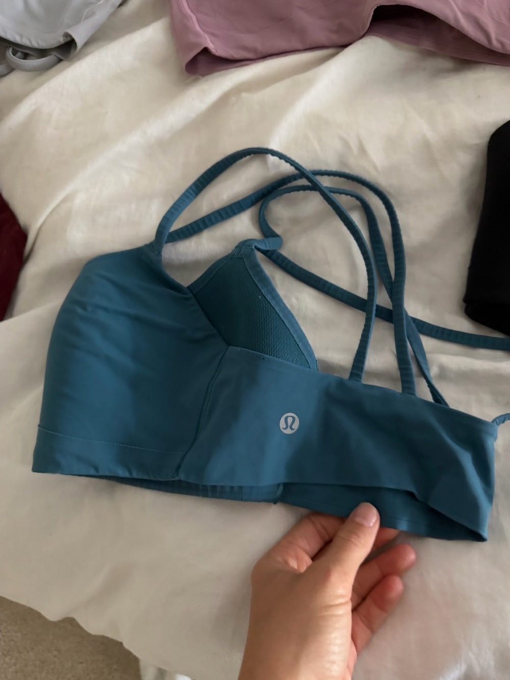 lululemon athletica Teal Strappy Lightweight Sports Bra